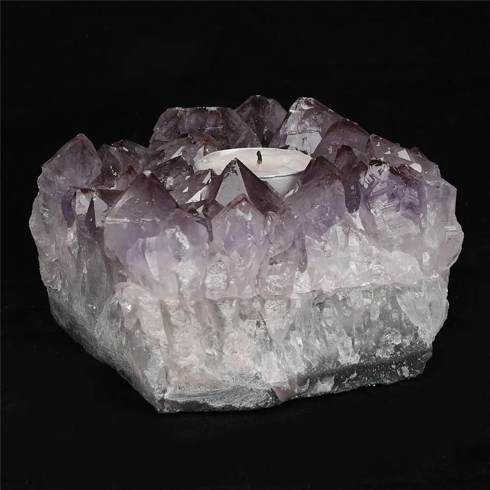 Amethyst Natural Stone Candle Holder