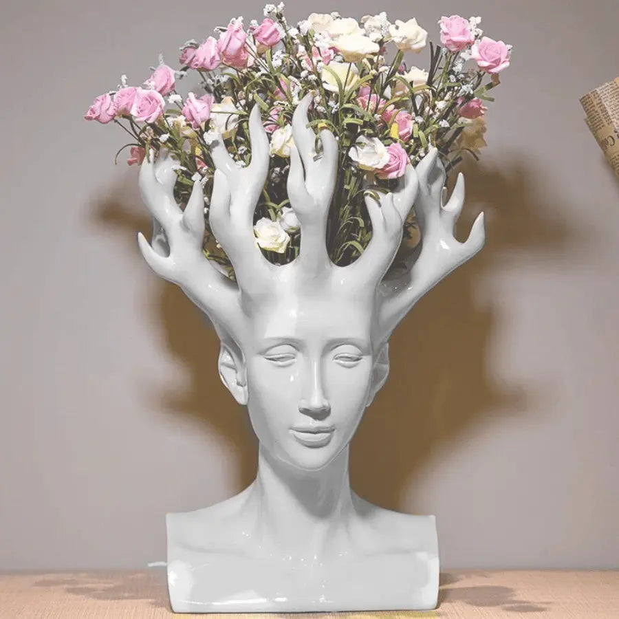 Antra Head Flower Vase