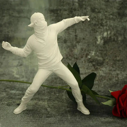 Banksy Flower Thrower Statue