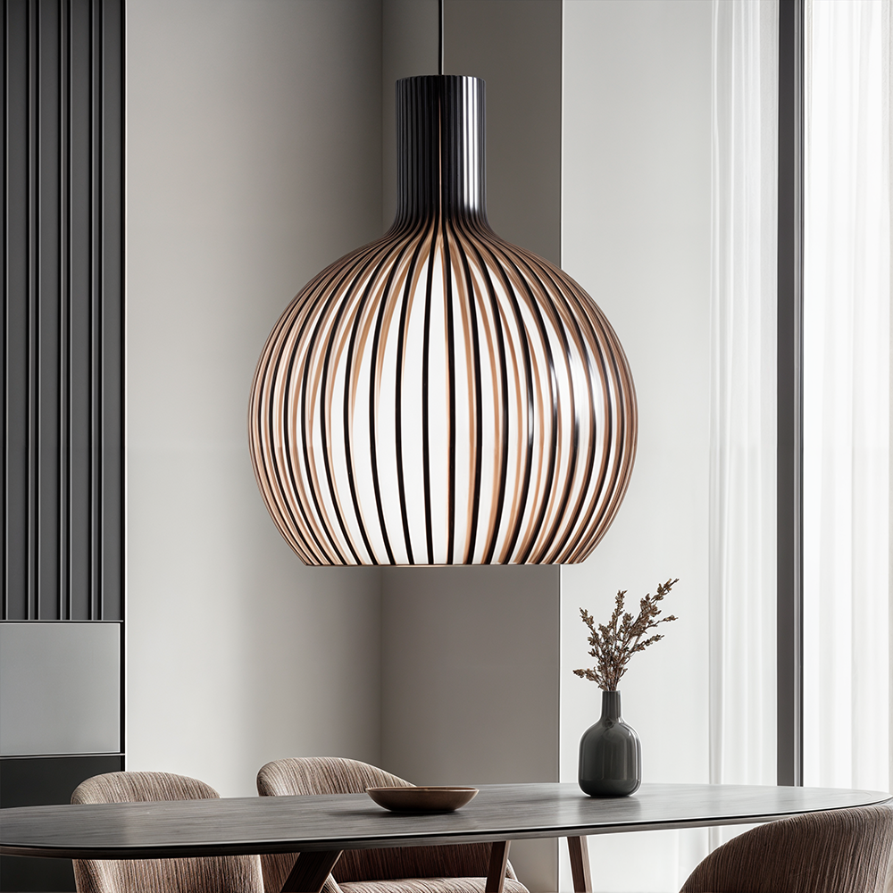 Nordic Wooden Cage Pendant Light Chandelier