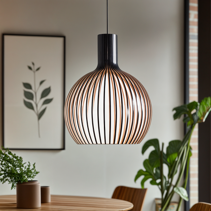 Nordic Wooden Cage Pendant Light Chandelier