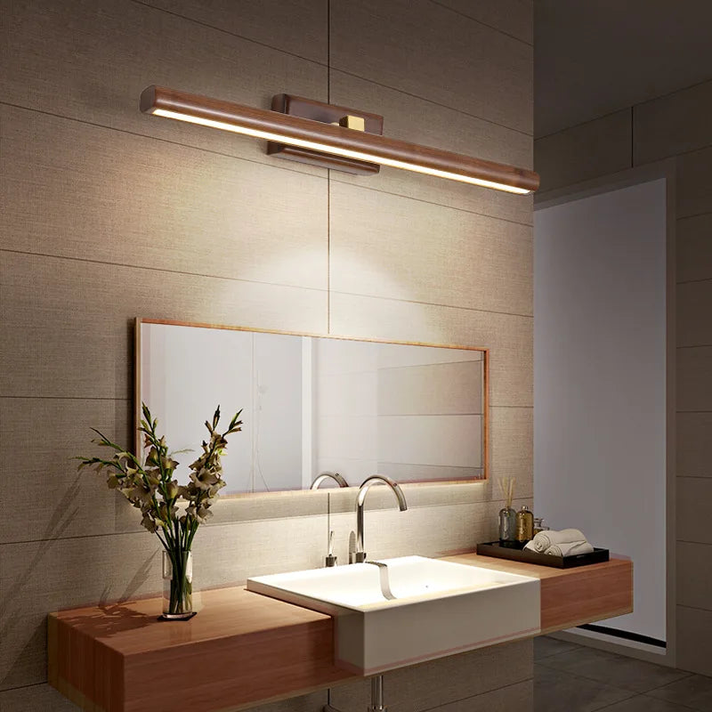 LumiMystic - Black walnut lamp - perfect for bathroom