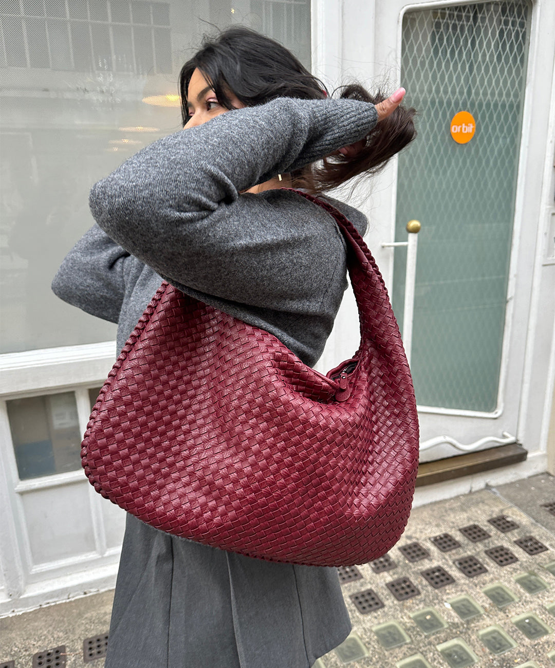 Giorgio Serafini | Cherry Red Hobo Bag