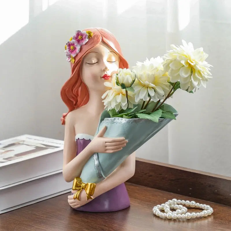 Bouquet Girl Sculpture