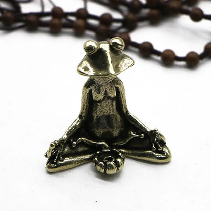 Brass Meditating Frog