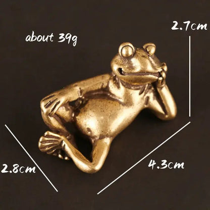 Brass Meditating Frog