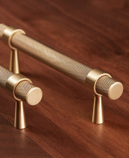 Miravique Textured Brass Cabinet and Drawer Handles