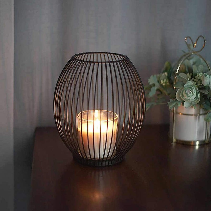 Miravique Metal Basket Candle Holders