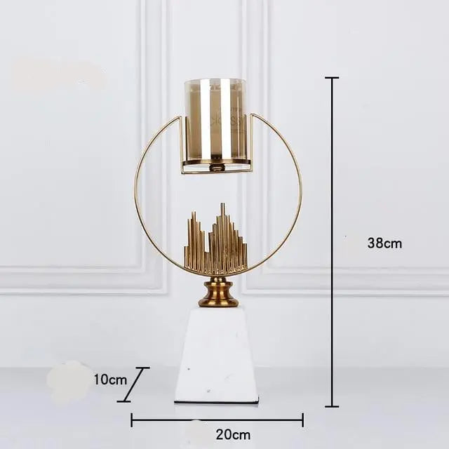 Cartier Metal Marble Candleholder