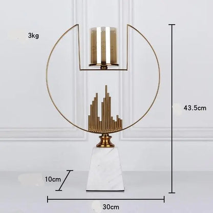 Cartier Metal Marble Candleholder