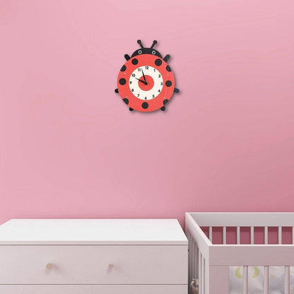 Cartoon Ladybug Wall Clock - Fun & Whimsical Home Decor