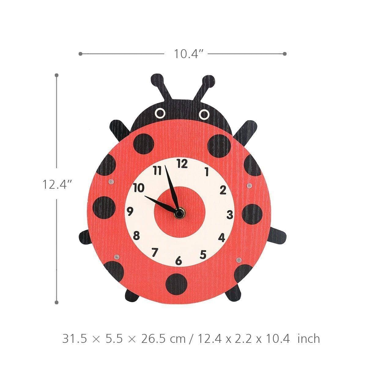 Cartoon Ladybug Wall Clock - Fun & Whimsical Home Decor