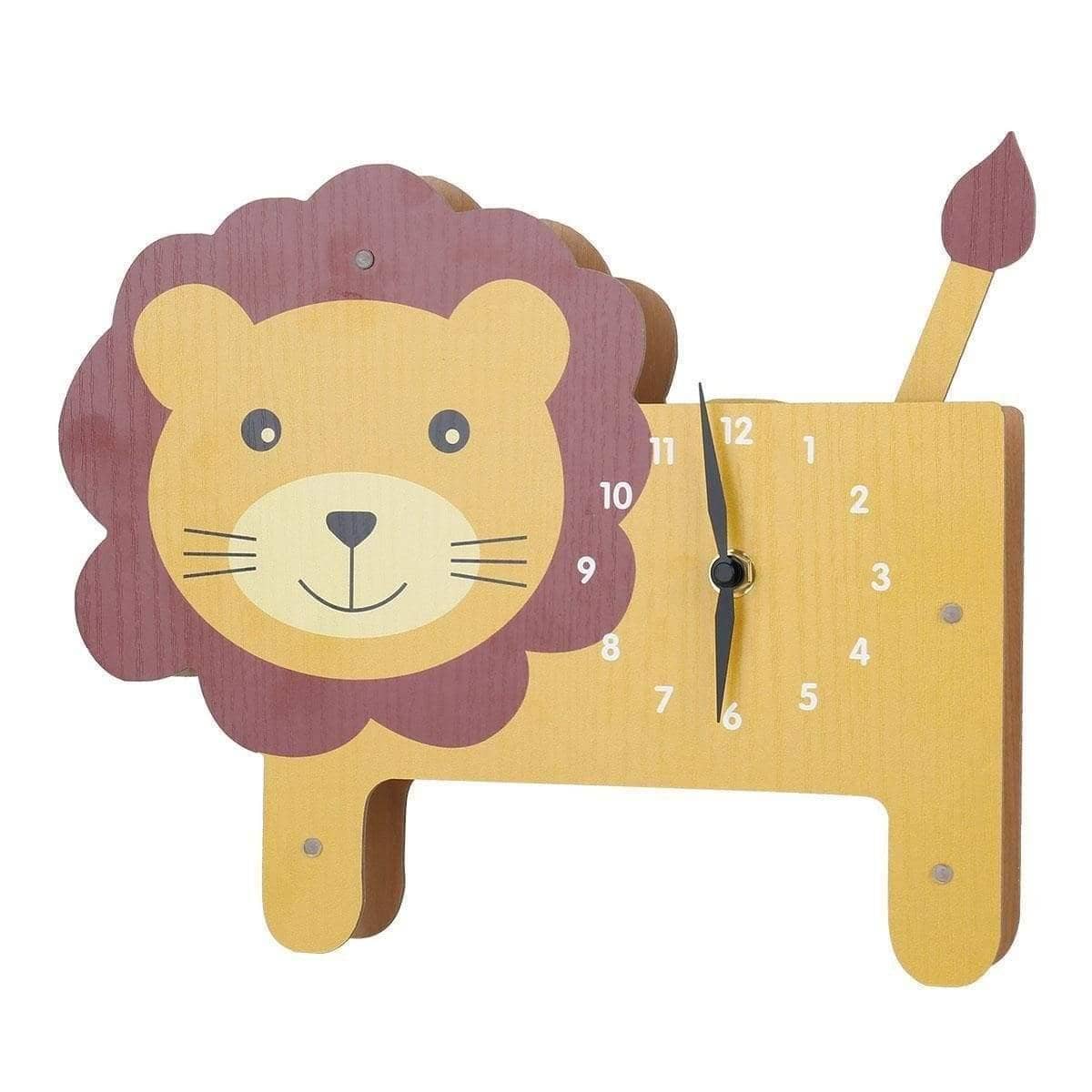 Cartoon Lion Swinging Wall Clock - Playful Home Decor