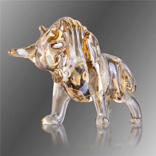 Champagne Crystal Bull Figurine