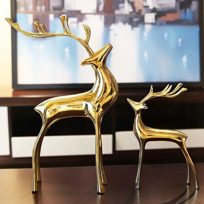 Copper Reindeer Sculpture