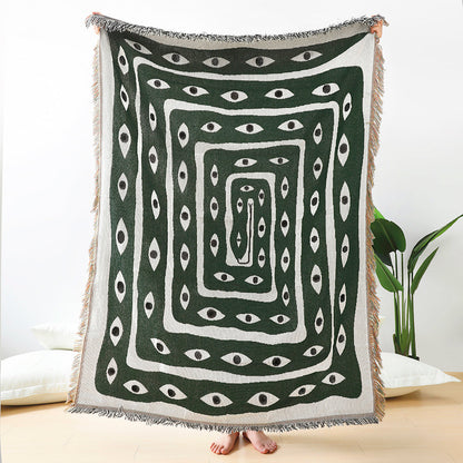 Snake-eye Woven Throw Blanket