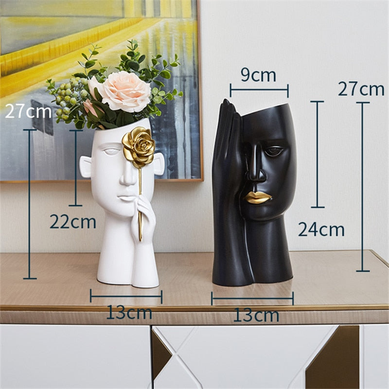 Abstract Mystery Face Vase