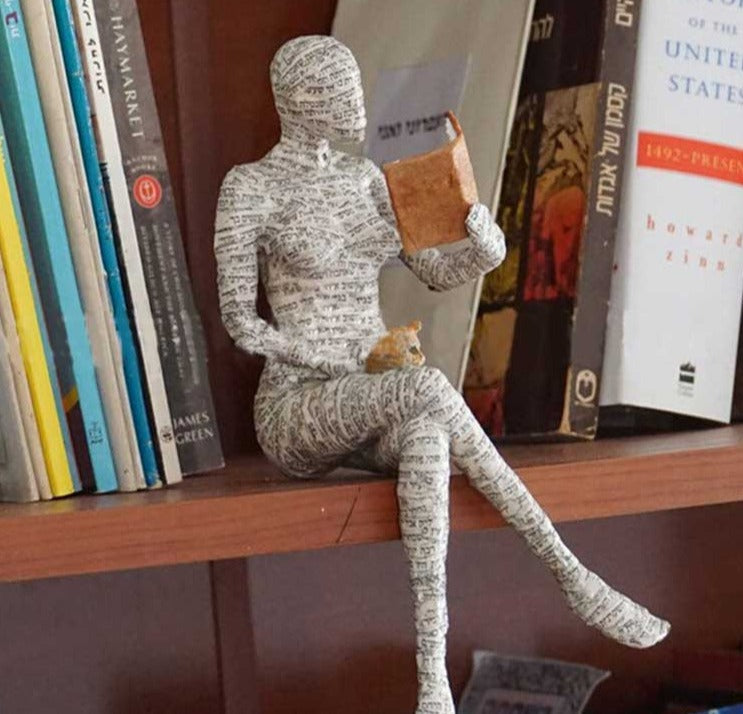 Creative Resin Reading Woman Statue