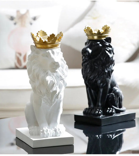 Crowned Lion Statue