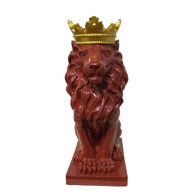 Crowned Lion Statue