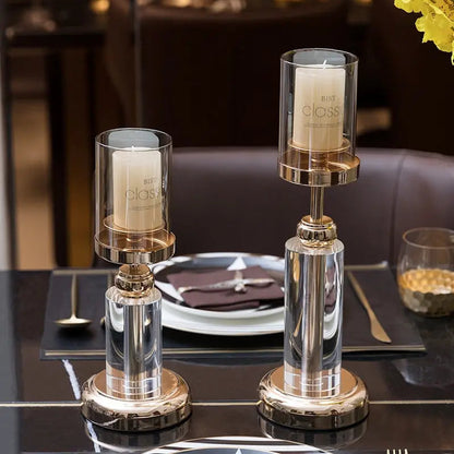 Crystal & Metal Candle Holders