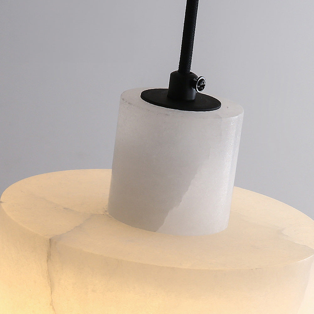 MarbreSimplicite - Scandinavian Hanging Lamp made of White Marble