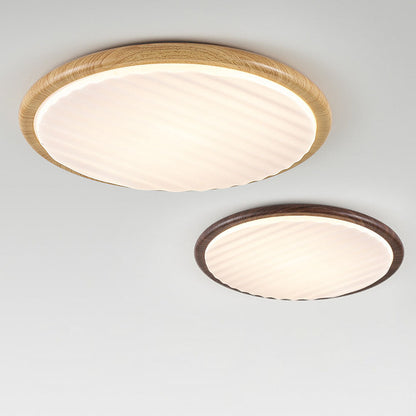 Round Wooden LED Bedroom Ceiling Light lamp