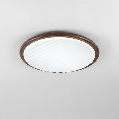 Round Wooden LED Bedroom Ceiling Light lamp