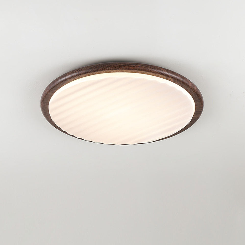 Round Wooden LED Bedroom Ceiling Light lamp