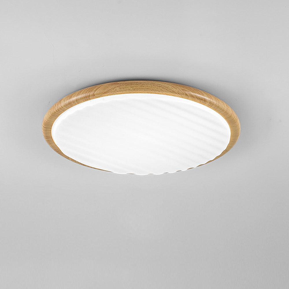 Round Wooden LED Bedroom Ceiling Light lamp