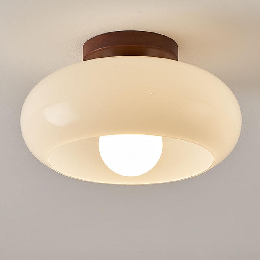 ChicRetro - Small White Ceiling Lamp in Vintage Style