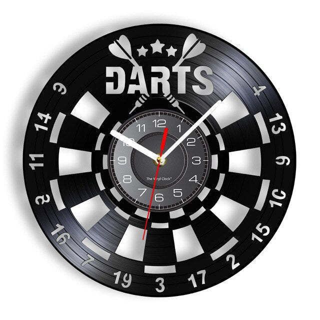 DartTime - Modern vinyl clock for dart enthusiasts