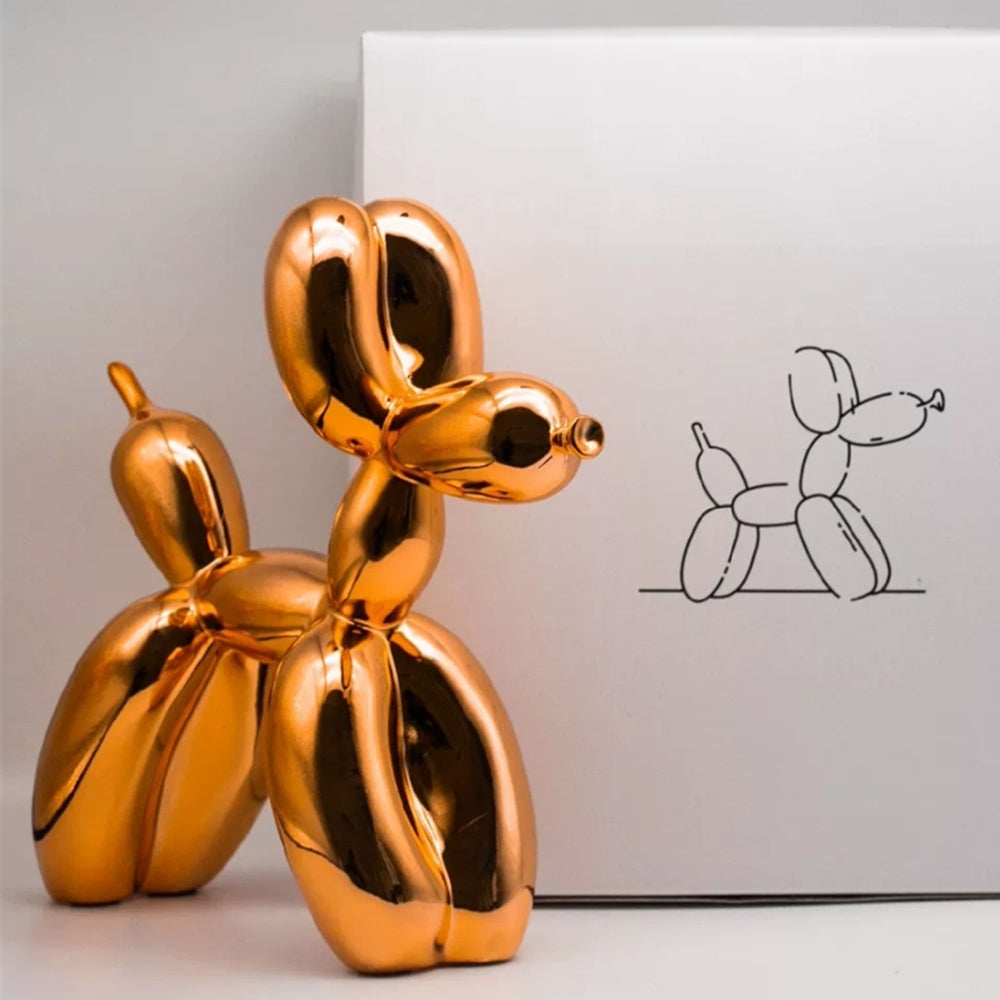 Ceramic Balloon Dog Abstract Ornament