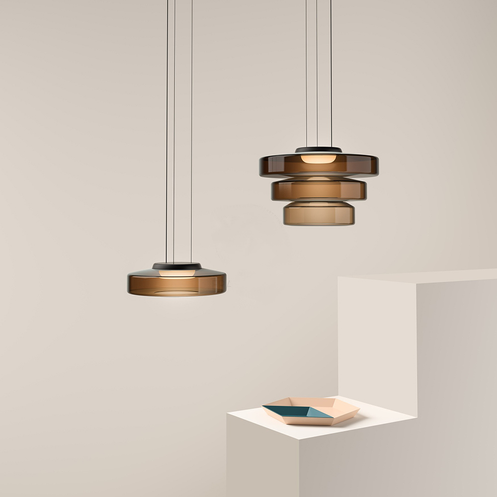 Glass pendant lights in Bauhaus style lamp