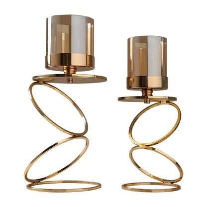 Elegant Metal Candle Holders