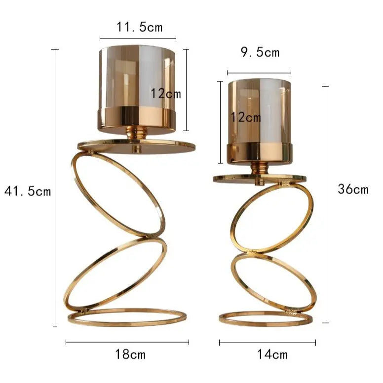 Elegant Metal Candle Holders