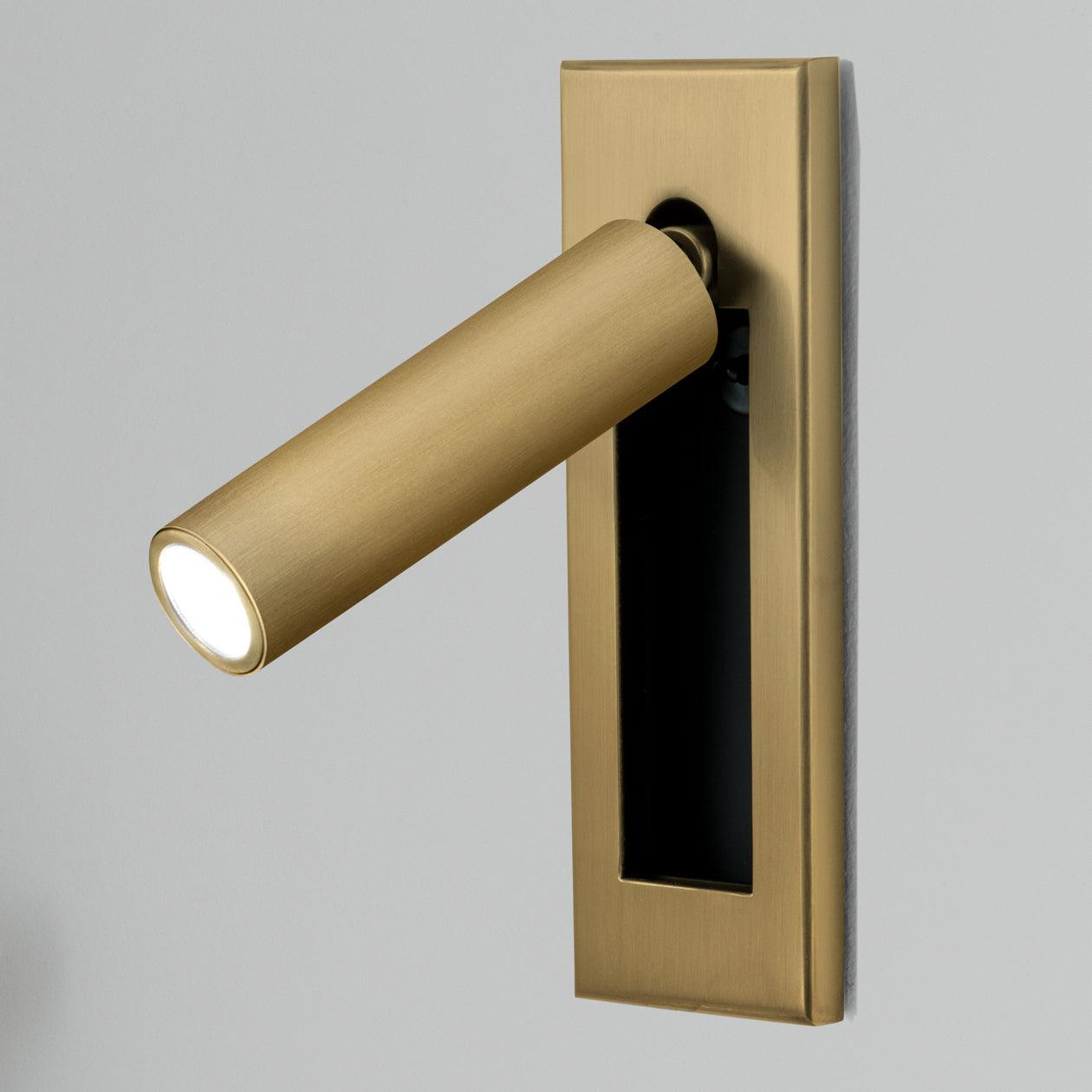 Embedded bedside table sconce