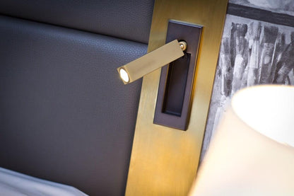 Embedded bedside table sconce