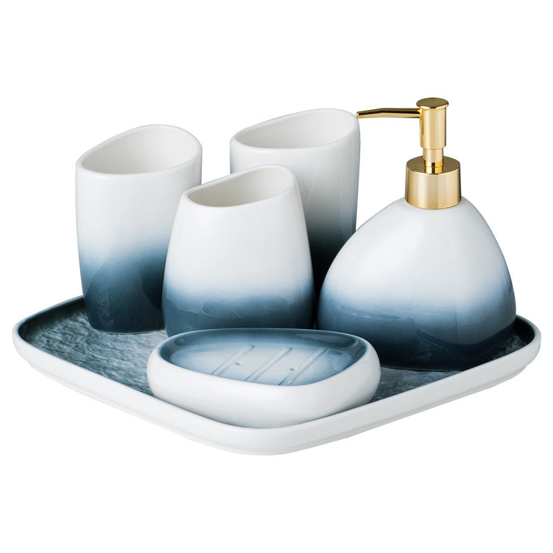 Gradient Ceramic Bathroom Wash Set