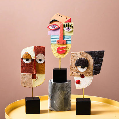 Abstract Face Art Sculpture