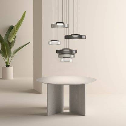 Glass pendant lights in Bauhaus style lamp