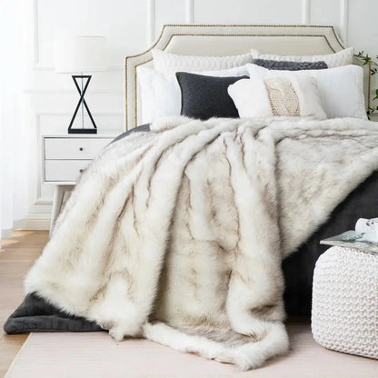 Faux Fur Ombre Throw