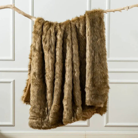 Faux Fur Ombre Throw