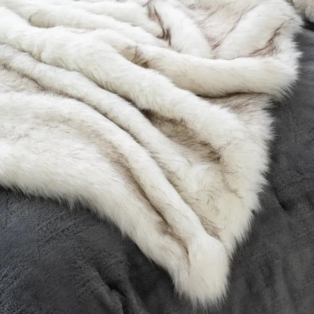 Faux Fur Ombre Throw