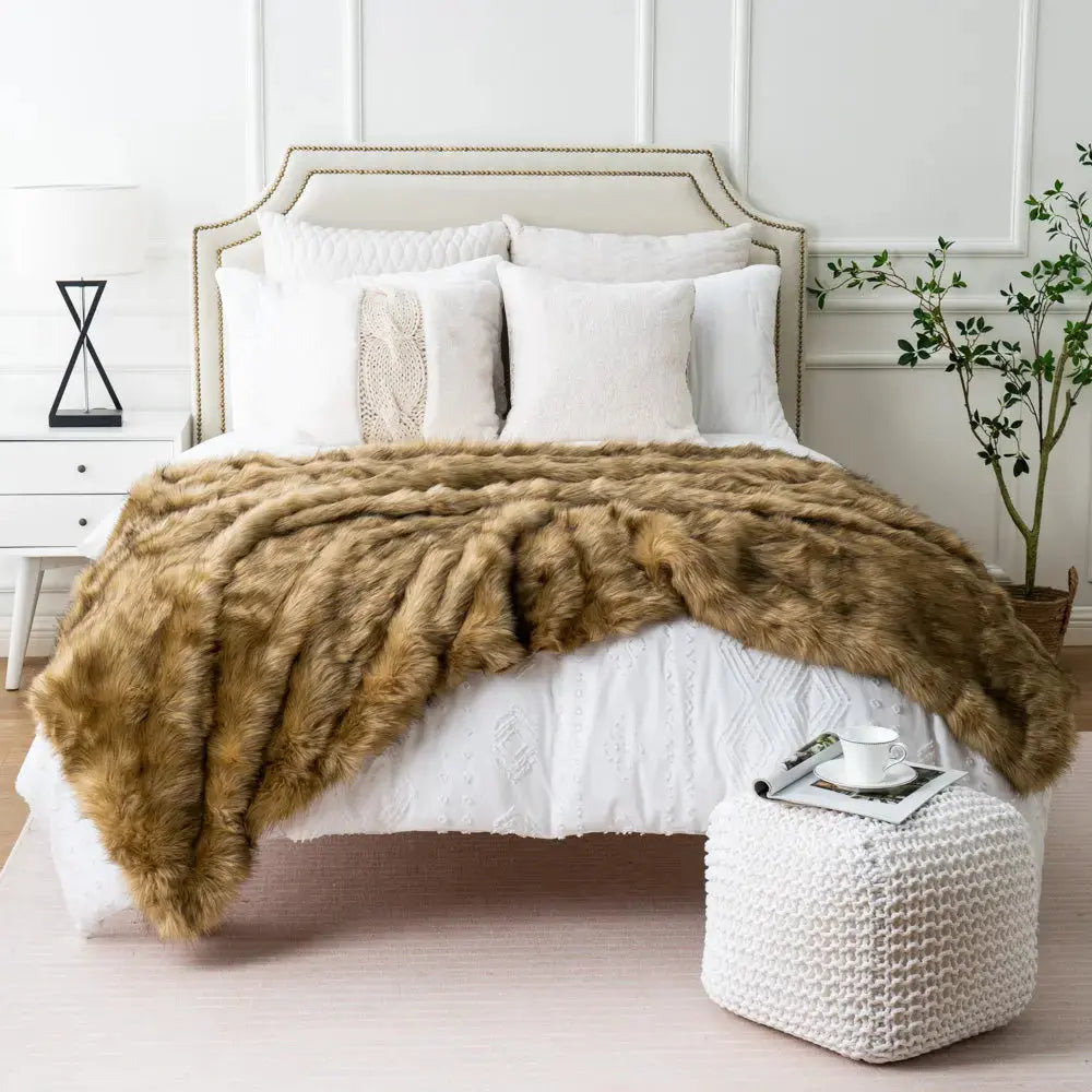 Faux Fur Ombre Throw