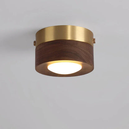 WoodAura - Walnut Ceiling Light with LED Spot