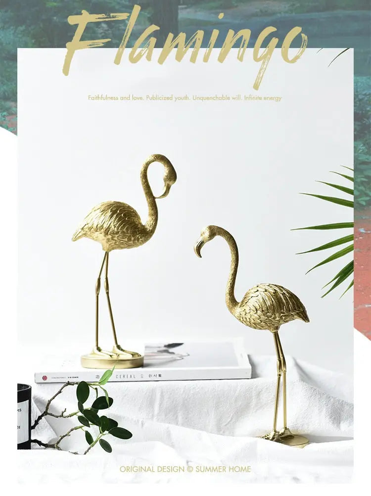 Golden Flamingo Ornament