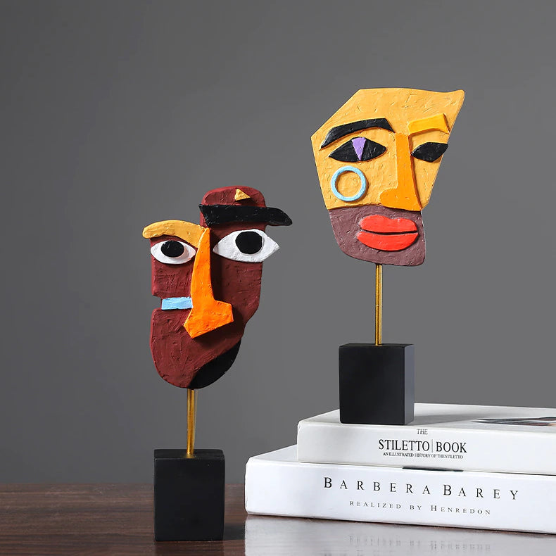 Abstract Face Art Sculpture