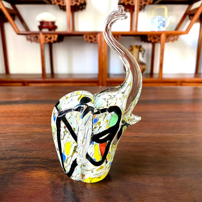 Miravique Nordic Glass Elephant Sculpture