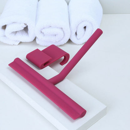 Retro Silicone Squeegee for Shower with Storage Holder